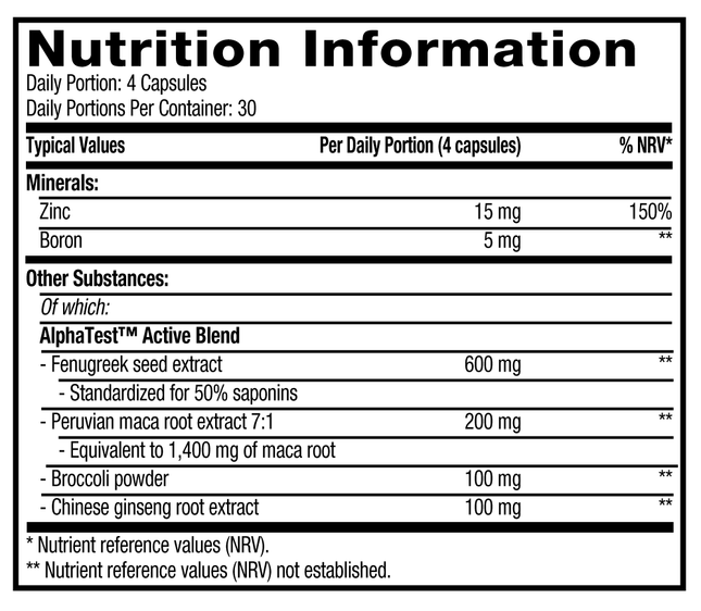 MuscleTech Alpha Test 120 Veggie Caps