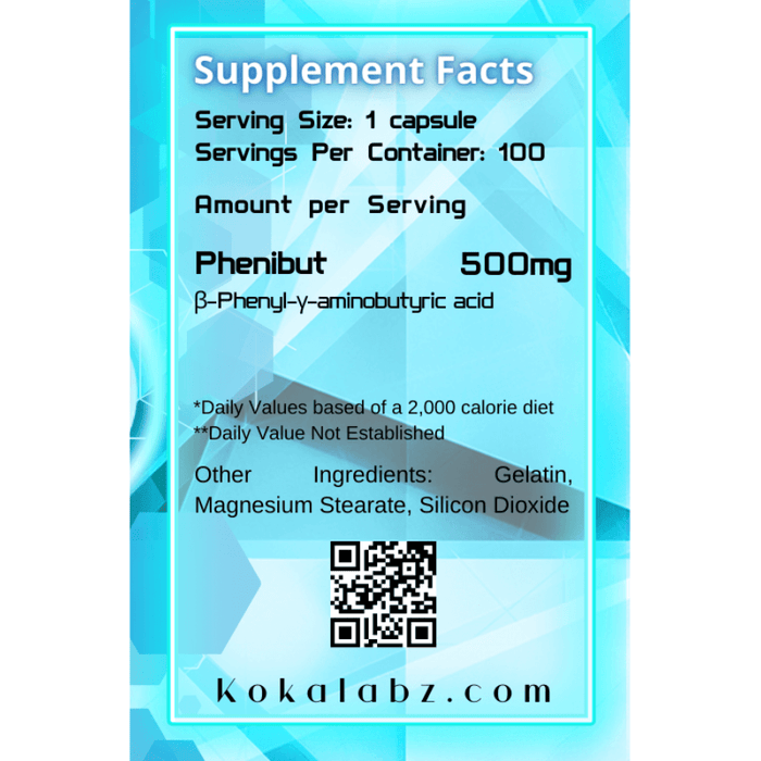 Koka Labz Phenibut 500mg 100 Caps