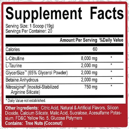 Rich Piana 5% Nutrition Full AF Nitric Oxide Booster & Non-Stim Pre-Workout