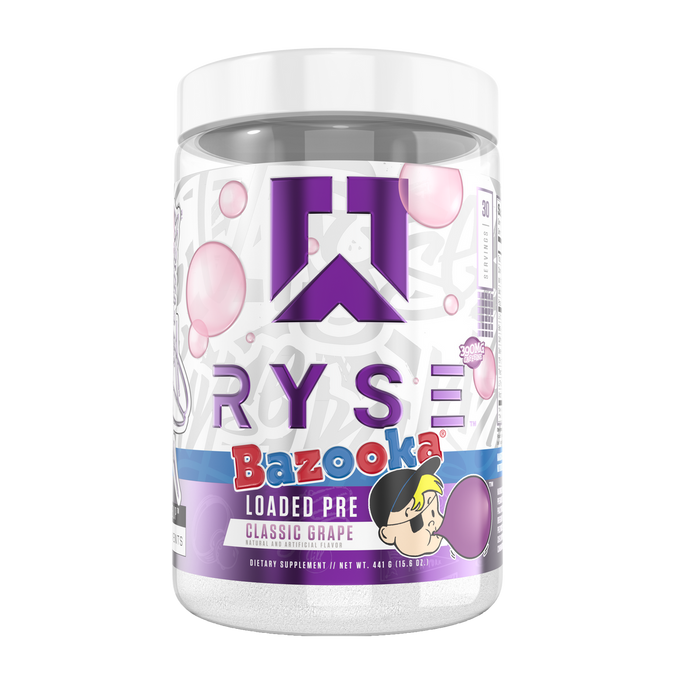 RYSE Supps Bazooka® Grape Loaded Pre-Workout - BBE April 2025