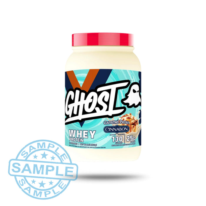 Sample: Ghost Lifestyle 100% Whey Cinnabon Caramel Pecan Samples