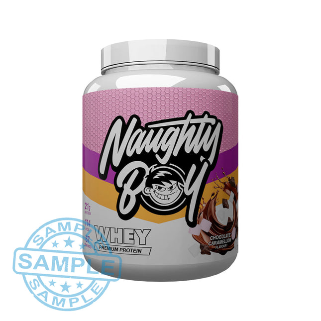 SAMPLE: NaughtyBoy® Advanced Whey Protein (30g per serving) Chocolate Caramellow Samples