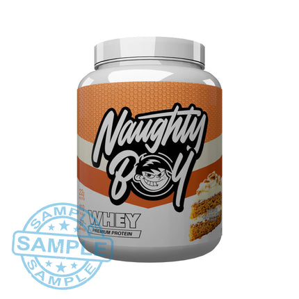 SAMPLE: NaughtyBoy® Advanced Whey Protein (30g per serving) Frosted Carrot Cake Samples