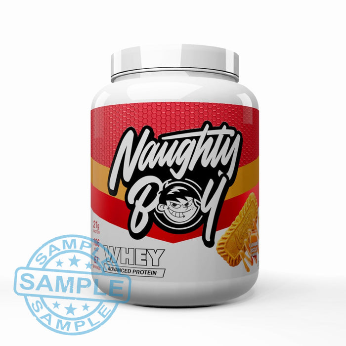 Sample: Naughtyboy® Advanced Whey (30G Per Serving) Caramel Biscuit Samples