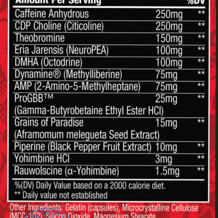 SAMPLE: Nemesis Nutrition Psycho BURN Fat Burner (2 Servings 4 Caps) - Samples