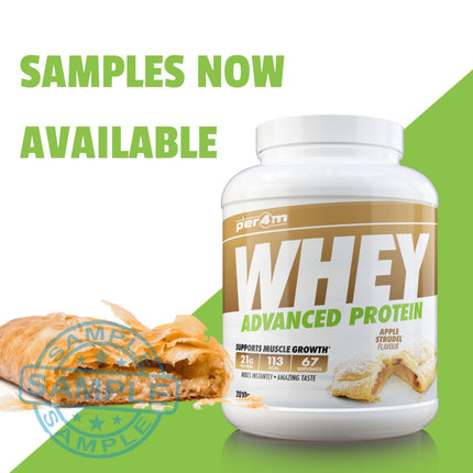 Sample: Per4M Advanced Whey Protein Sachet Apple Strudel Samples