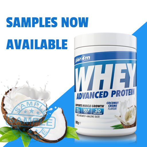 Sample: Per4M Advanced Whey Protein Sachet Coconut Creme Samples