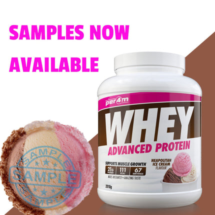 Sample: Per4M Whey Advanced Protein Sachet (30G Per Serving) Neapolitan Ice Cream Samples