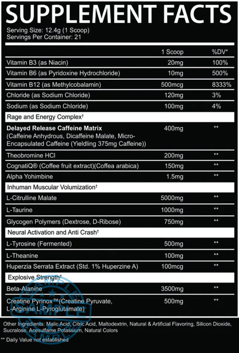 Sample-Us: Afterdark Inhuman Pre-Workout (Us Import) Samples