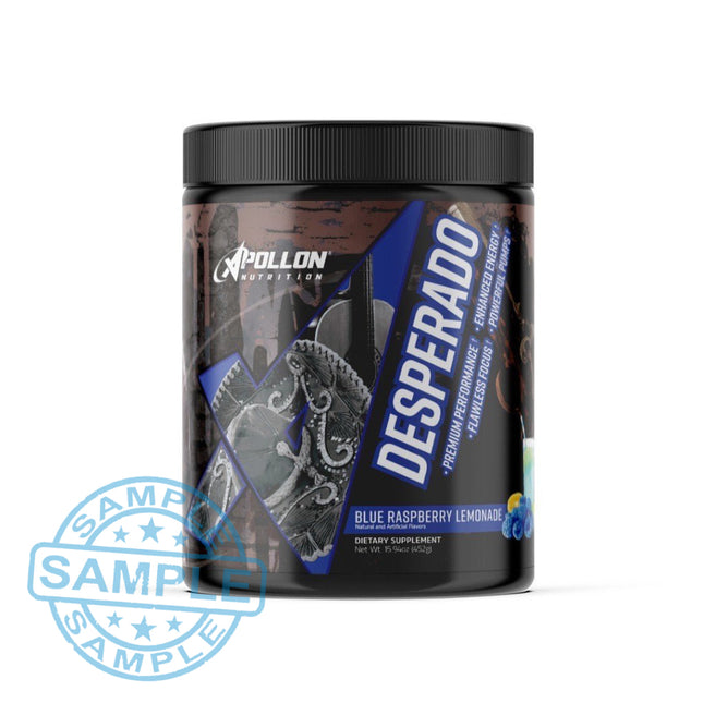 SAMPLE-US: Apollon Nutrition Desperado Pre-workout (Single Serving) Blue Raspberry Lemonade Samples