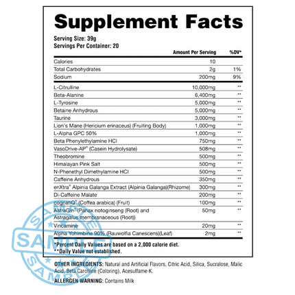 SAMPLE-US: Apollon Nutrition TimeCop Elite Pre-Workout (Single Serving) - Samples
