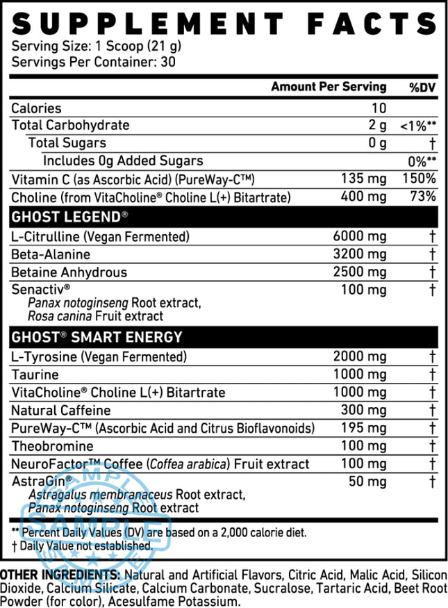 SAMPLE-US: Ghost Legend v4 BUBBLICIOUS® Strawberry Splash (21g per serving) Samples