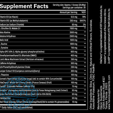 SAMPLE-US: Havoc Supplements Florida Maniac Pre-Workout (Single Serving) - Samples