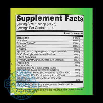 SAMPLE-US: Live Evolved Phasic Extreme High Stimulant Pre-Workout (Single Serving) - Samples