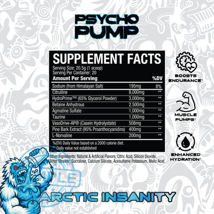 SAMPLE-US: Nemesis Nutrition Psycho Pump Stim Free Pre-Workout (Single Serving) - Samples