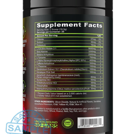 Sample-Us: Panda Supps Pandamic Extreme Pre-Workout (Us Import) Samples