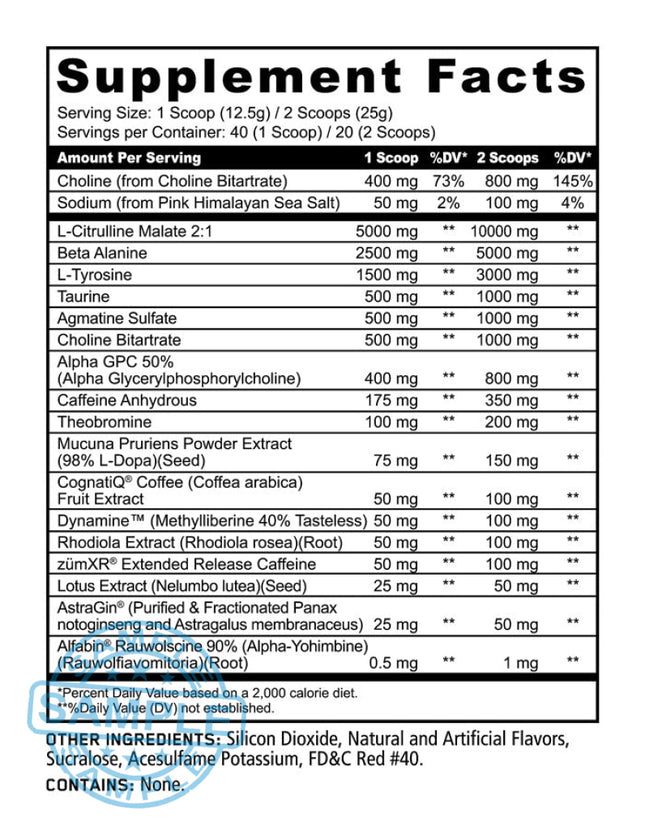 SAMPLE-US: Panda Supps Rampage Limited Edition (25g per serving) (US Import) Samples