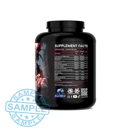 SAMPLE-US: Project M x Black Rhino Dark Side Of The Rhino Pre-Workout (1 Scoop Serving) - Blue Raspberry - Samples
