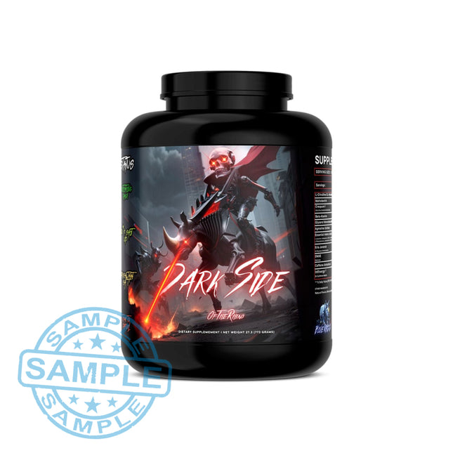 SAMPLE-US: Project M x Black Rhino Dark Side Of The Rhino Pre-Workout (1 Scoop Serving) - Blue Raspberry - Samples