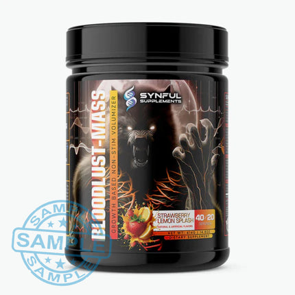 SAMPLE-US: Synful Supplements BLOODLUST MASS – EXTREME PUMPS & MUSCLE VOLUME (Single Serving) - Samples
