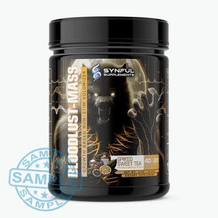 SAMPLE-US: Synful Supplements BLOODLUST MASS – EXTREME PUMPS & MUSCLE VOLUME (Single Serving) - Samples