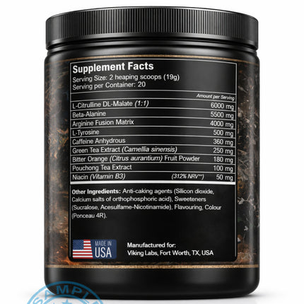 SAMPLE-US: VIKING LABZ GODDAMN FURY Pre-Workout (Single Serving) Samples