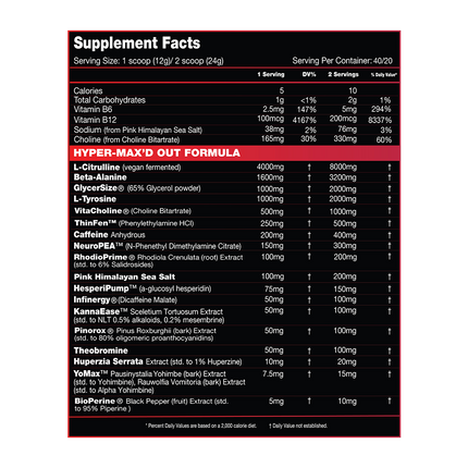 PerforMax Labs HYPERMAX'D OUT Pre-Workout (US Import)