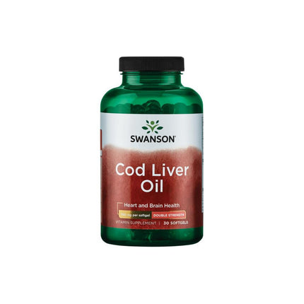 Swanson Cod Liver Oil 700Mg Double-Strengh 30 Softgels Efas / Oils