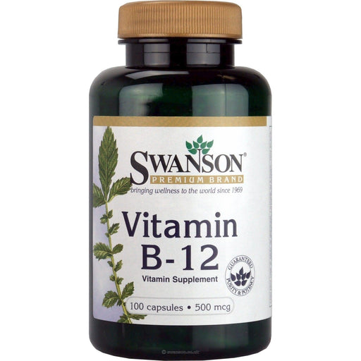 Swanson Vitamin B12 500Mcg 100 Caps Vitamins / Minerals