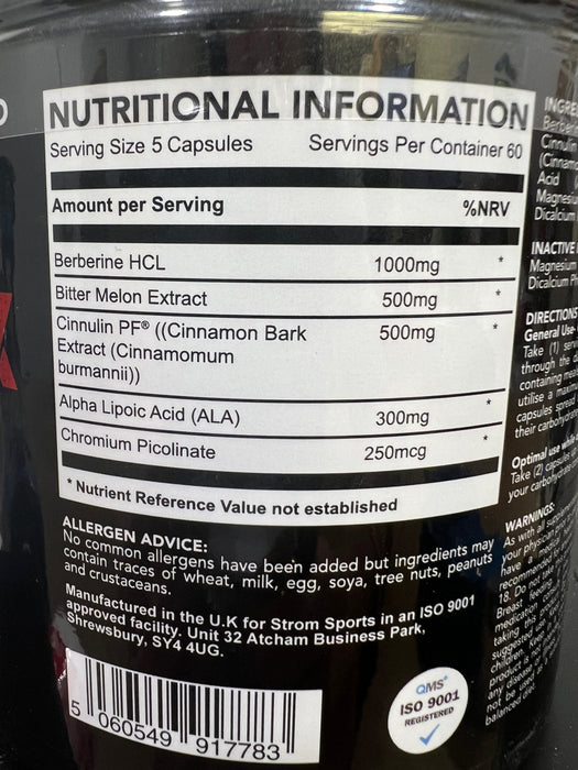 Strom Sports Nutrition GlycoMax 300 Caps 60 Servings - BBE September 2025