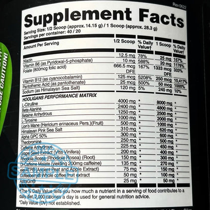 Sample: Apollon Nutrition Hooligans Green Street Edition (28.3G Serving) Samples